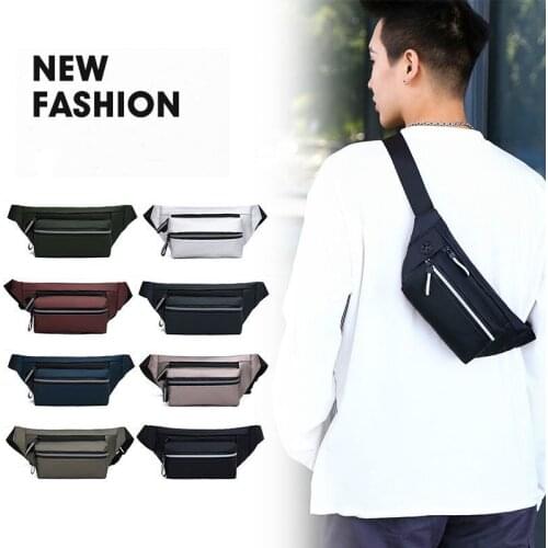 Top Quality Unisex Nylon Waist Bags Fanny Packs Men Outdoor Casual Sports Phone Chest Bag Solid Pack Mens Cross Body Bag Purse