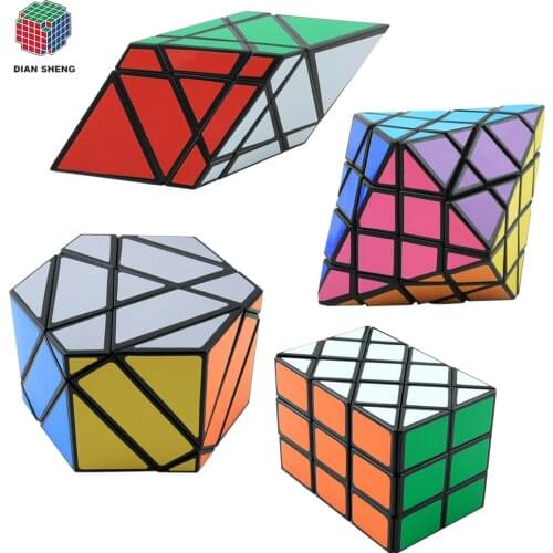Creative Puzzle Toys DianSheng Blade Case Shield 8-Corner-Only Magic Cubes MOD Shapes Black Magico Puzzle Stickers Kids Toyds