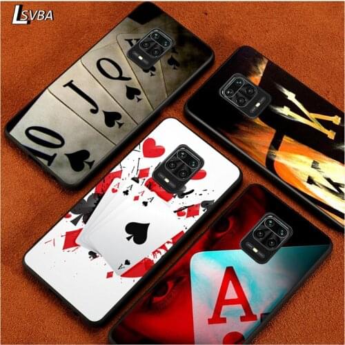 Retro Poker Game for Redmi K30 K30S K30T K20 10X 9i 9 9A 9C GO 8A 8 7 6 6A 5A 4X S2 Pro Plus Ultra Black Phone Case