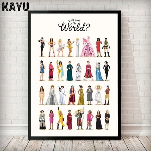 Who Run The World Poster Future Is Female Canvas Painting Girlboss Gift Wall Feminism Art Print Picture For Bedroom Home Decor