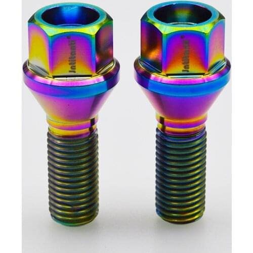 Rainbow M12*1.5*28 Gr5 titanium wheel bolt for BMW