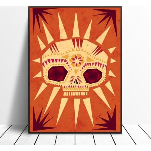 Sugar Skull Art canvas poster home decoration painting frameless