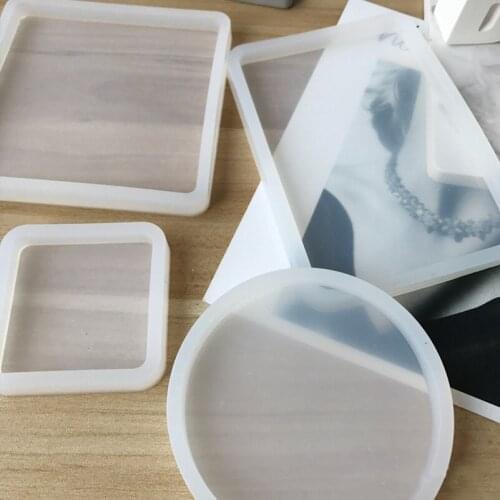 Concrete Coaster Silicone Molds, Round Plaster Gypsum Base Tray Mold, Molds for Plaster Holder ,Concrete Pallet Tray Mold