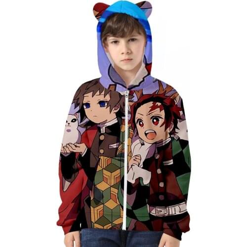 Demon Slayer Sweatshirt Hoodies For Boys Girls Childen Pullover Hoodied