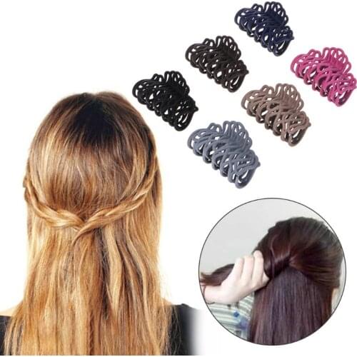 Large Hair Crab Clamps Hair Claw Clips Strong Bite Force Fashion Ponytail Holder Hollow out Random Color Hair Clip
