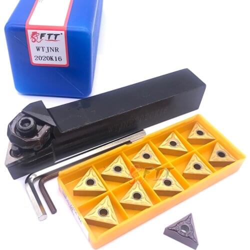 1pcs WTJNR2020K16 93 degree WTJNR Turning Tool Holder 125mm 11pcs TNMG160408 Carbide Inserts Lathe Cutting Tools Set