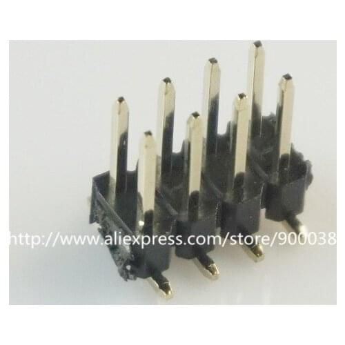 100pcs 2x4 P 8 pin 2.54 mm SMT Pin Header Male dual row surface mount PCB Tin Rohs Reach two rows No locator peg cut by hand