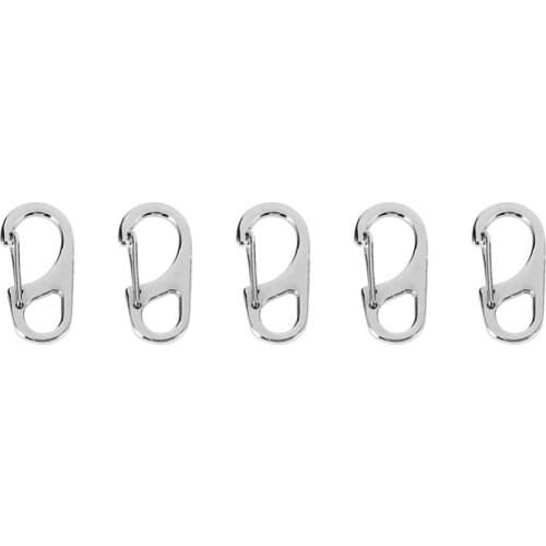 5cs/Lot Carabiners Camping Hiking Metal Alloy EDC Key Set Kits Quick Release Carabiner Clip KeyChain Useful Hiking Outdoor Tools