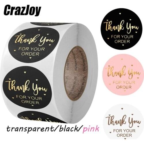 500pcs Thank You Love For Your Order Sticker For Envelope Sealing Labels Sticker Stationery Supply Festival Birthday Party Gift