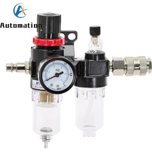 AFR-2000 Air Pressure Regulator Water Separator Trap Filter Airbrush Compressor AFR2000 with Fittings 4 6 8 10 12mm