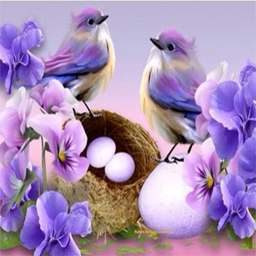 5D DIY Full Round/Square Diamond Painting Flowers & Birds 3D Embroidery Cross Stitch Rhinestone Mosaic Home Decor Art Y1089