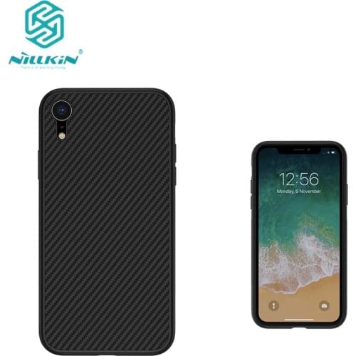 For iPhone XR Case NILLKIN top Quality Synthetic Carbon Fiber PP Plastic Hard Back Cover Case For iPhone XR 6.1