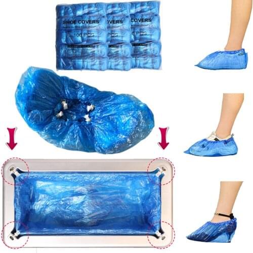 Shoes Cover Automatic Shoe Covers Disposable Waterproof Case Plastic Cover Dirt Boot Dust Anti-Slip Boots Footwear Protector