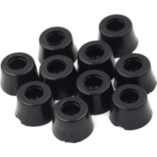10/20pcs Circular Black Durable Rubber Instrument Case Non-slip Cabinet Instrument Box Case Foot Bumpers Feet 17X10mm Wholesale