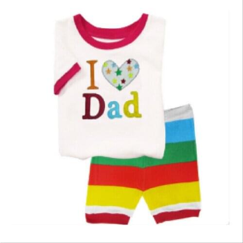 Children Pajamas 2pc Short Sleeve Cartoon Kids Sleepwear Baby Girl Clothes Sleep Suits Summer Cotton Child Pyjamas Boy Nightwear