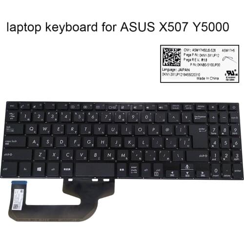 X507 UF JP laptop keyboard for ASUS X507LA X507UA X507UB Y5000U keyboards original laptops parts Japanese ASM17H5 0KN1 3X1JP12