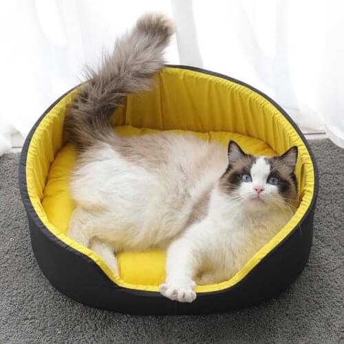 Dog Beds Double Available All Seasons Large Dog Bed House Sofa Kennel Soft Fleece Pet Warm Bed Small Cat&Dog Nest