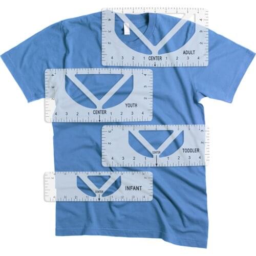 4PCS T-Shirt Alignment Ruler, Craft Ruler With Guide Tool Fashion Design Guiding Tshirt Measurement Template Craft Tool Drafting