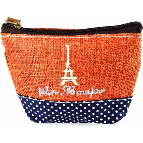 M116 Cute Rural Style Coin Bag Cotton And Linen Time Canvas Small Change Purse Girl Women Student Gift Wholesale