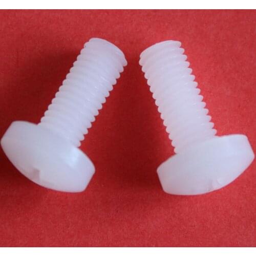 M5 M6 size phillips round screws PVDF plastic male bolts thread standard pitch insulation 6mm - 60mm length
