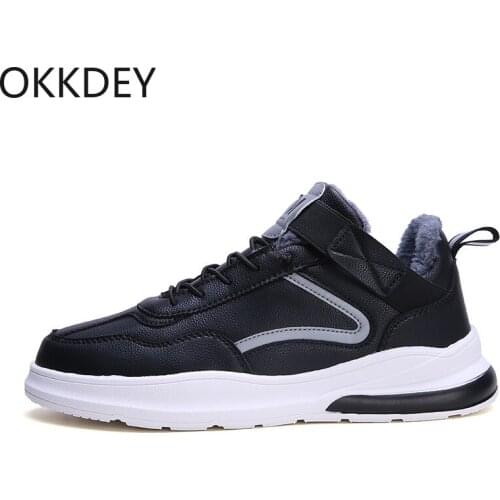 2020 new autumn and winter mens shoes plus velvet padded lightweight casual shoes Korean version of trend sports low-top cotton
