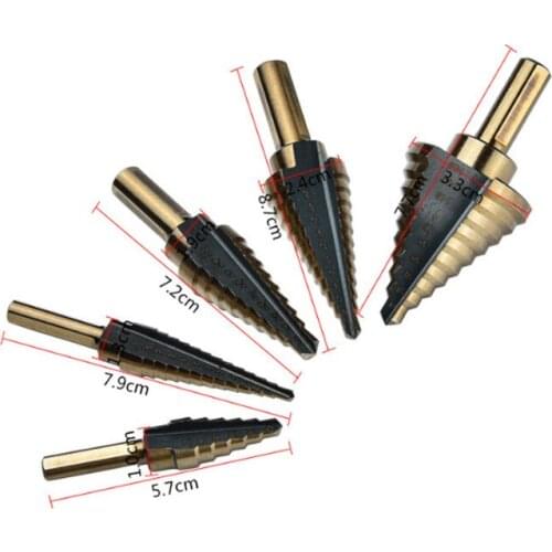 C50 Sizes alt Multiple Hole Step Drill Bit Set Tools Aluminum Case Metal Drilling Tools for Metal Wood Step Cone Drill