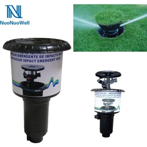NuoNuoWell 1pcs Pop-up Sprinkler Impact Nozzle 1/2''+3/4'' Internal Thread Plastic Landscape lawn Irrigation Impulse Sprinkler