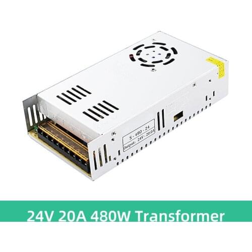 AC to DC 24V 20A 480W Adjustable Switching Power Supply LED Lamp Monitoring Power Supply