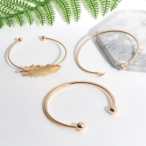 QCOOLJLY Golden Bracelets