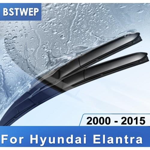 BSTWEP Hybrid Wiper Blades for Hyundai Elantra Fit Hook Arms Model Year from 2000 to 2015