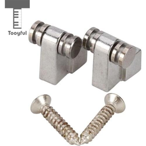 Tooyful 2Pcs Guitar Roller String Retainer Mounting Tree for Strat Electric Bass Guitar Equipment Chrome New High Quality