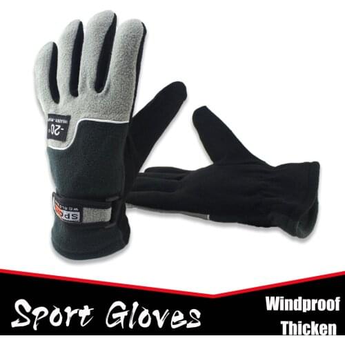 Waterproof Cycling Fleece Gloves Winter Warm Gloves Windproof Outdoor Thicken Mittens Gloves Free Size for Men Women
