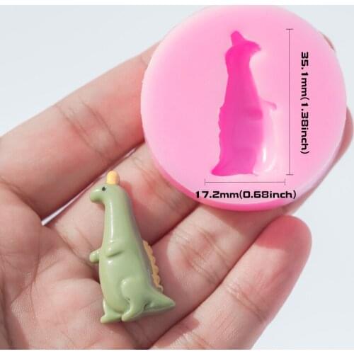 YF106 Dinosaur Silicone Mold - for Fondant Cake Decoration Sugarcraft Doll House Resin Art Miniaturesweets