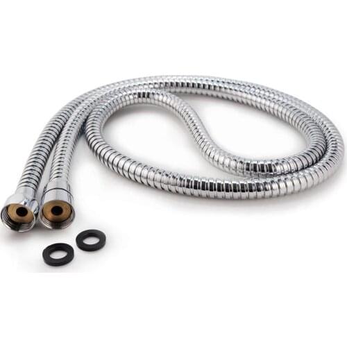 1.5m hose hot and cold shower high pressure pipe copper cap stainless steel electroplating double buckle hose