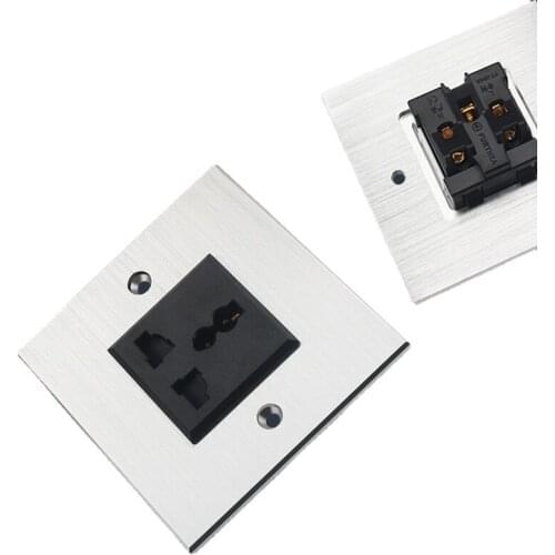 1Pcs Aluminum Alloy Universal Wall Socket HiFi Audio Power Filter AU&EU&US&UK Plug