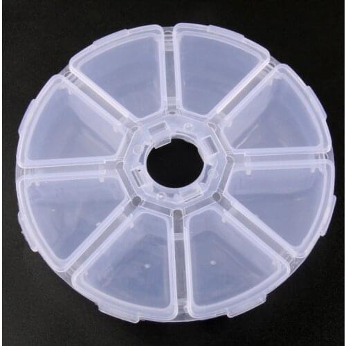 10.1cm*2.6cm Round Plastic Storage Box for Jewelry Beads Earring Jewellery Container Transparent Adjustable Box Case Containers