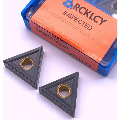 10pcs RCKLCY TNMG160404 MG KC3115 High quality Hard Metal Carbide Inserts CNC Lathe Tool turning holder TNMG160404 cast iron