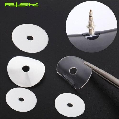 20pcs RISK Mountain Road Bike Bicycle French Presta Valve Sticker Rim Protection Gas Air Nozzle Glue Pad Tube Tire Gasket