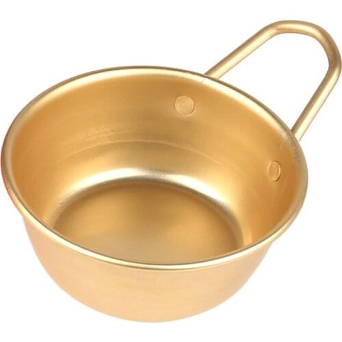 Aluminum Yellow Korean Traditional Bowls for Makgeolli Korean Raw Rice Wine