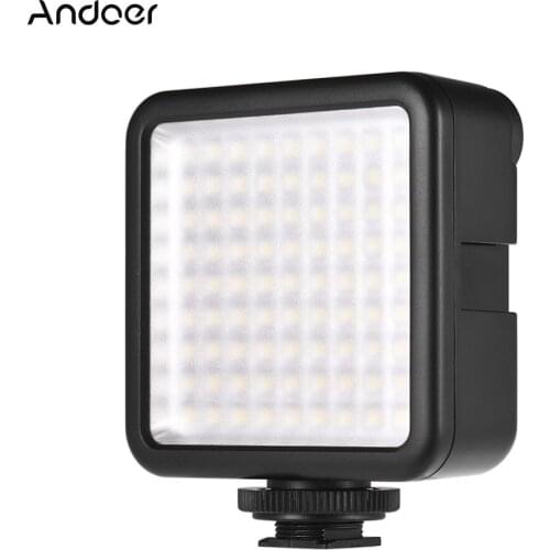 Andoer W81 6.5W Mini Interlock Camera LED Light Panel Dimmable 6000K for DJI/Zhiyun Gimbal Stabilizer for Canon Nikon Sony DSLR