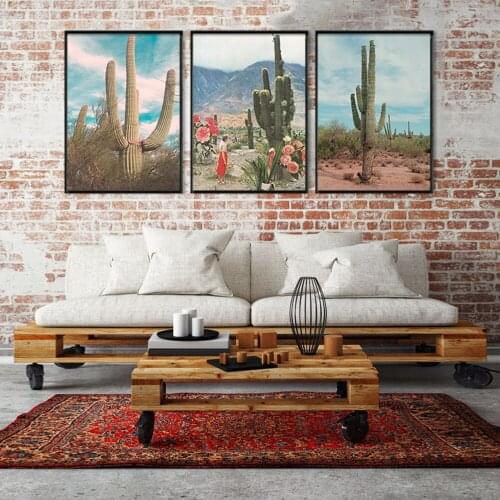 Arizona Cactus Fashion Wall art Poster and Prints Nordic Green Plant Canvas Painting Home Decoration Pictures For Living Room