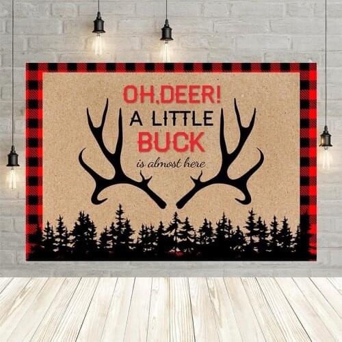 Avezano Little Buck Deer Baby Shower Photography Background Newborn Wild Forest Boy Girl Backdrop Photo Studio Photocall Decor