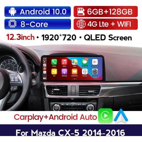 QLED 12.3" 6G 128G DSP Carplay AUTO Android 10 For Mazda CX5 CX-5 CX 5 2012-2015 Car Radio Multimedia Player Navigation GPS dvd