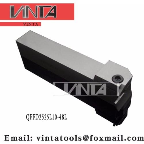 Free shipping QFFD2525L10-48L CNC Cutting Tools Surface Grooving Tool Holder Bar Tools Matching Inserts ZTFD0303-MG