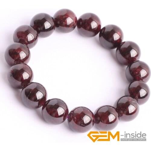 Natural Garnet Stone Beads Bracelet: 6mm To 12mm Natural Stone Bracelet DIY Jewelry Bracelet For Women For Gift Free Shipping