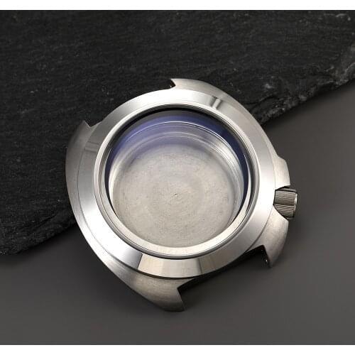 Vintage Stainless Steel 6105 Polish Fixed Bezel Watch Case 20Atm Waterproof Fit NH35 Automatic Movement