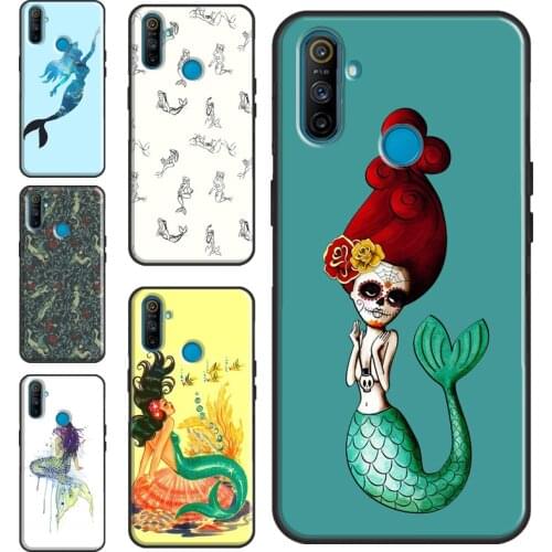 Mermaids in Watercolor Case For OnePlus 8 Pro 9 Pro Nord 7T 8T 9R Cover For Realme C21 C15 C11 C3 GT Q3 6 7 8 Pro