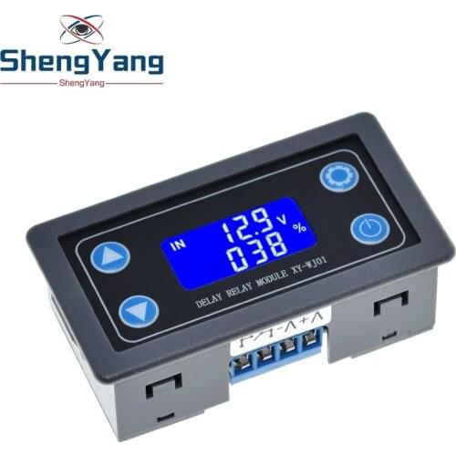 DC12V LED Digital Time Delay Relay Module Programmable Timer Relay Control Switch Timing Trigger Cycle with Case for Indoor