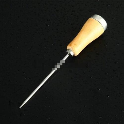 Wooden handle single stick bar freezer tools de-icing bar tools crushed stainless steel ice stick