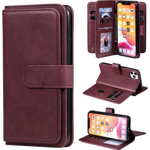 For iPhone 12 11 Pro Max SE 2020 Case Multifunction Wallet Cover For iPhone 10 X 7 8 Plus XR XS Max Flip PU Leather Phone Cases